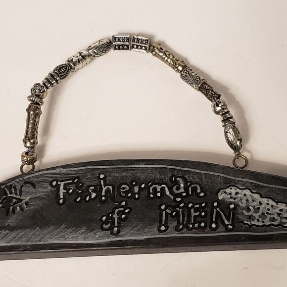 Handmade Wood Fisherman Sign - Picture 3 of 5